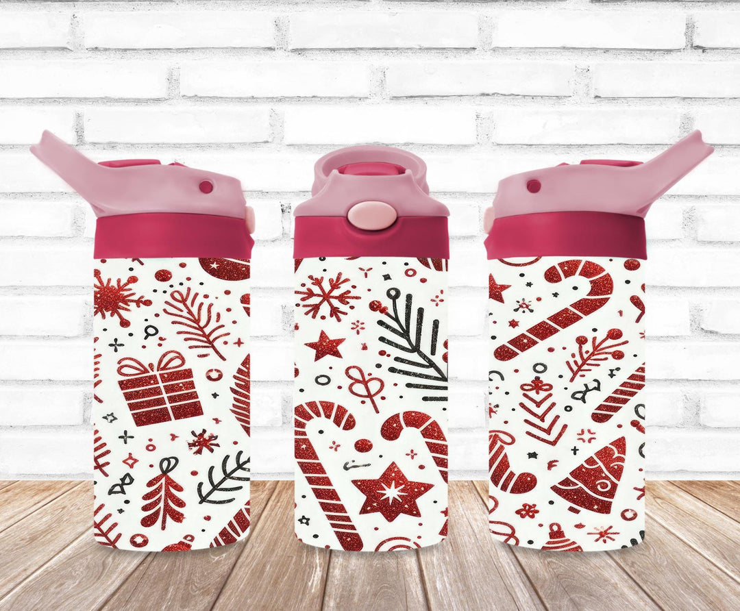 Christmas Santa Tumbler, Christmas Tree, Kids Water Bottle, Kids FlipTop Cup, Kids Sippy Cup, Back To School Cup, HOT SELLER!