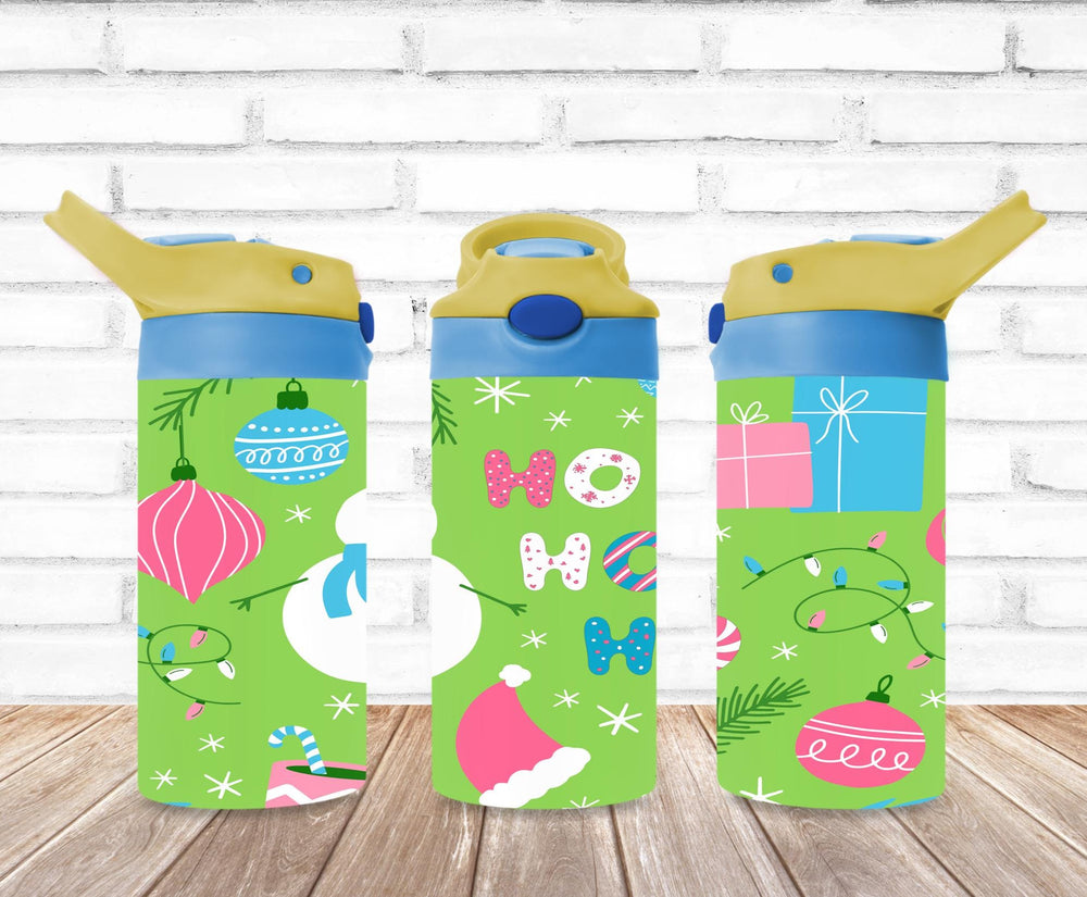 Christmas Santa Tumbler, Christmas Tree, Kids Water Bottle, Kids FlipTop Cup, Kids Sippy Cup, Back To School Cup, HOT SELLER!