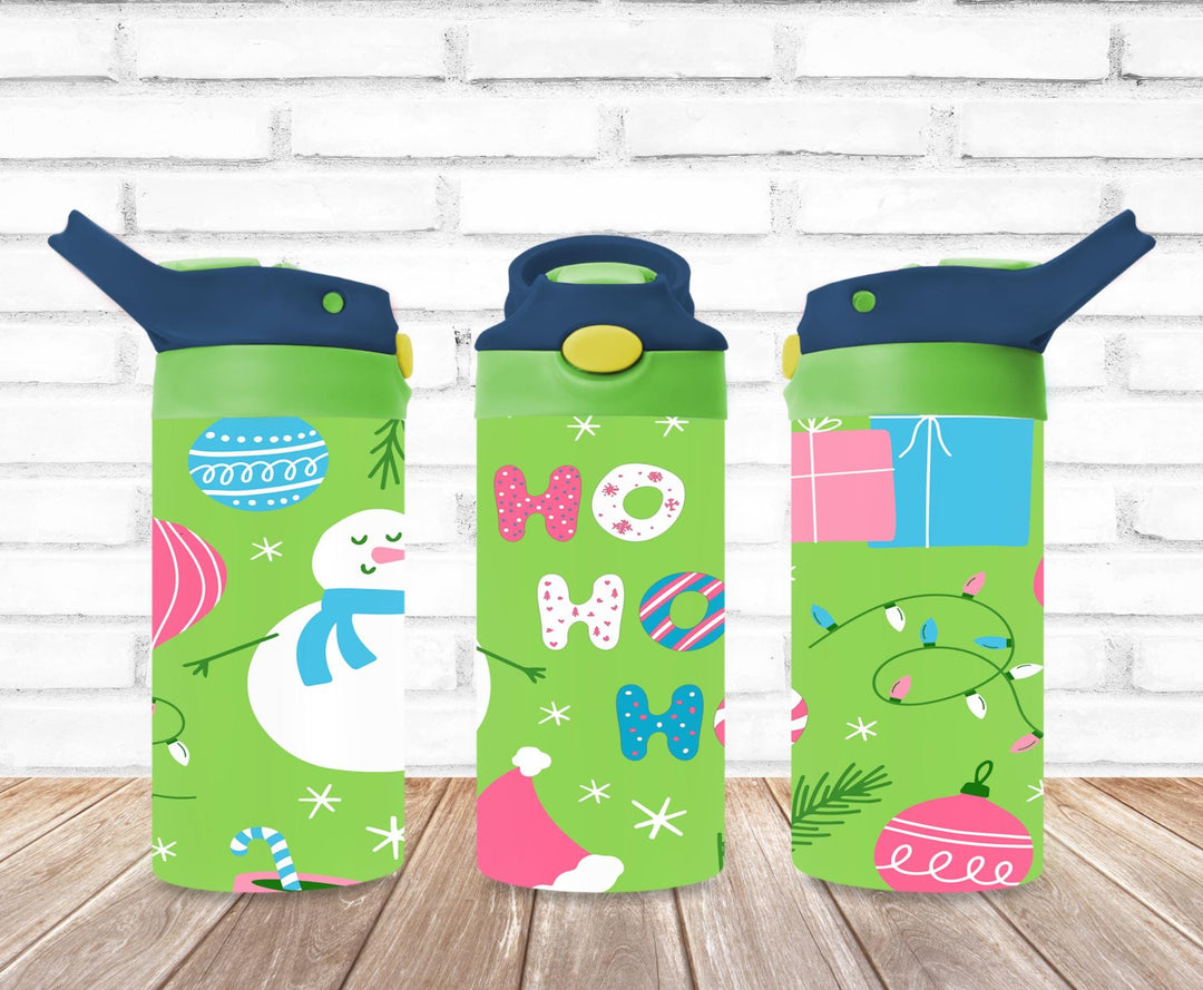 Christmas Santa Tumbler, Christmas Tree, Kids Water Bottle, Kids FlipTop Cup, Kids Sippy Cup, Back To School Cup, HOT SELLER!