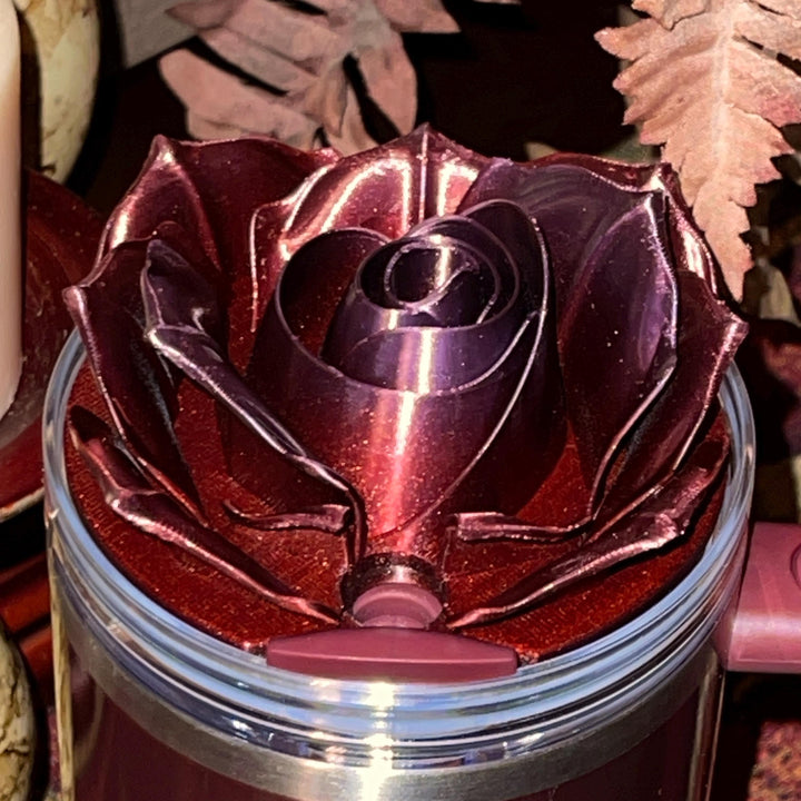 3D Rose Tumbler Topper that fit the new Tyla Tyger Stanley Tumbler lids, Rose tumbler topper, 3D Decorative Lid, BEST SELLER