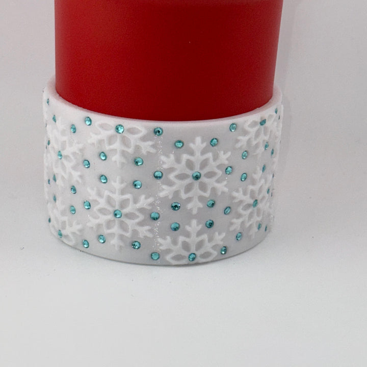 Rhinestone Snowflake Christmas Tumbler Boots, Mutiple Colors and sizes, Tumbler Sleeve, fits your Stanley Tumblers, BEST SELLER