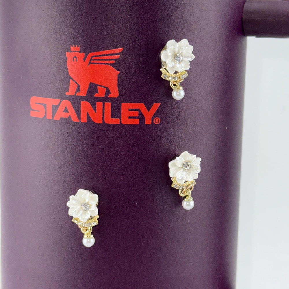 Rhinestone Bow or Rose Tumbler Charm Embelishment Magnets, Tumbler Accessories, magnetic Stanley decor, locker, refrigerator, unique gift