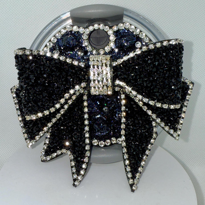 Red Rhinestone Bow Tumbler Topper, Rhinestone lid, fits Stanley lids, Rhinestones, decorative lid, unique gift, Limited Quantity