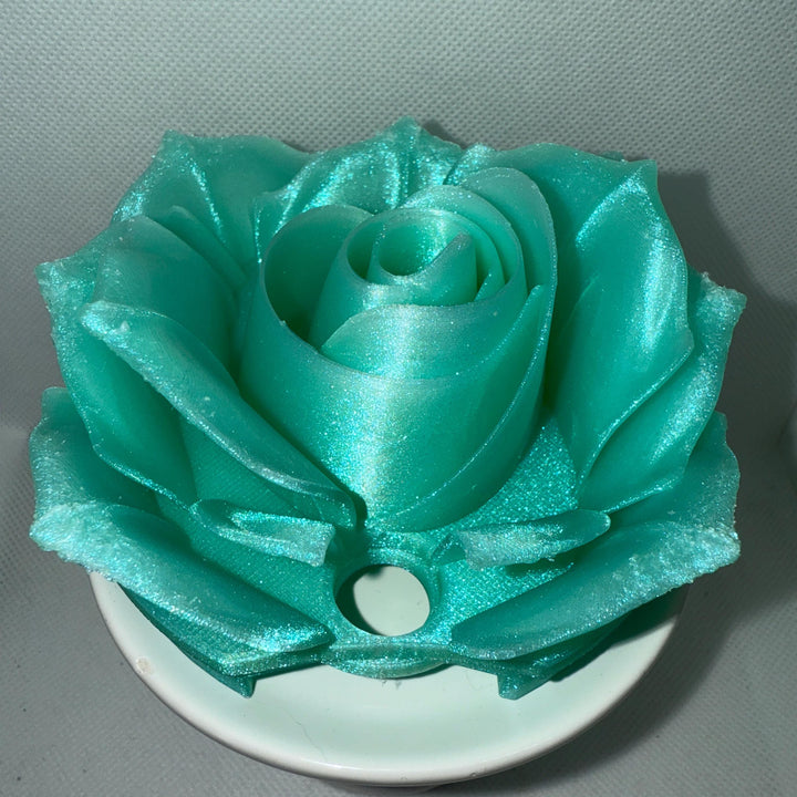 3D Rose Tumbler Topper that fit the new Gumdrop Green Stanley lids, Rose tumbler topper, 3D Decorative Lid