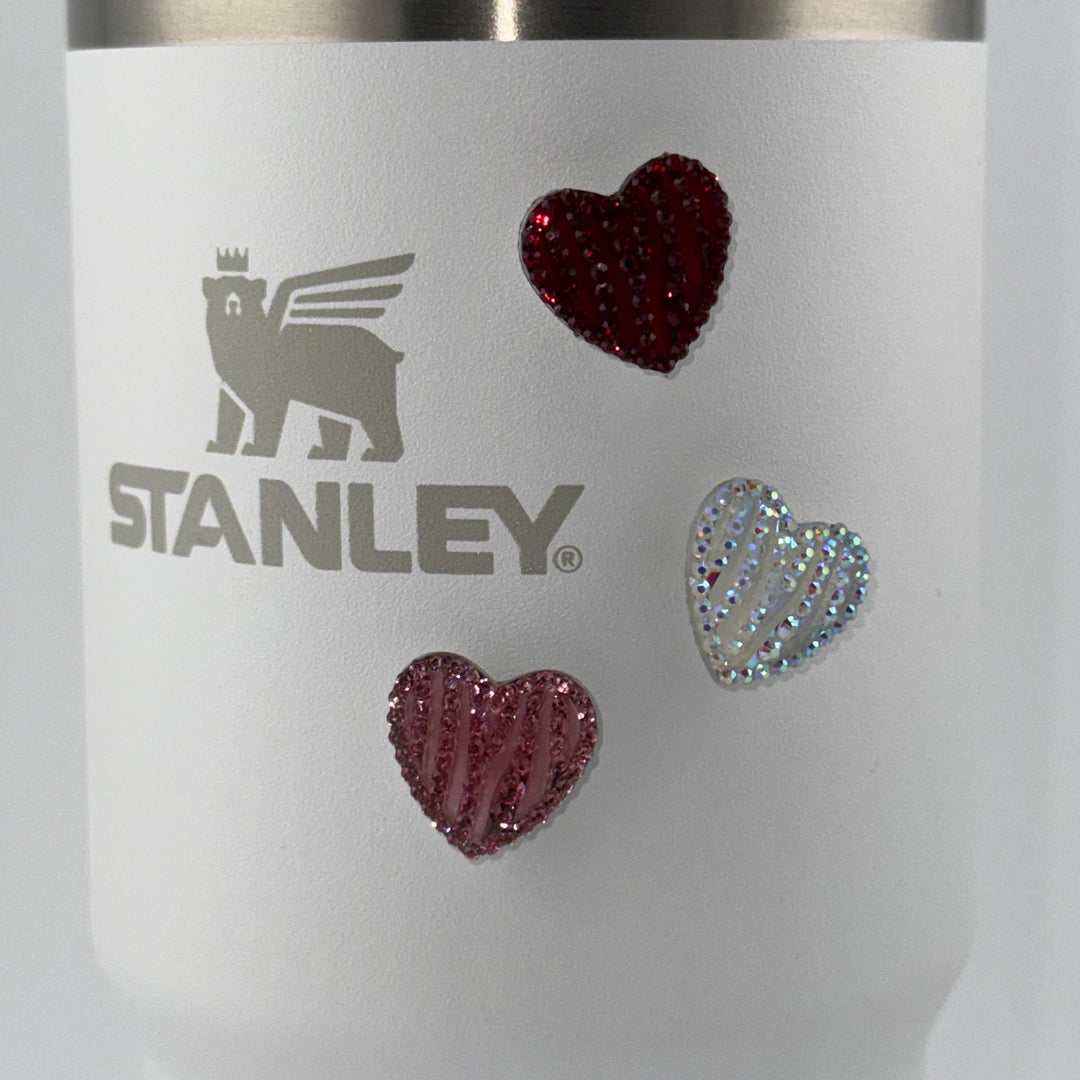 Rhinestone Heart Tumbler Charm Magnets, Tumbler Accessories, magnetic Stanley decorations, locker magents, refrigerator magnets, unique gift