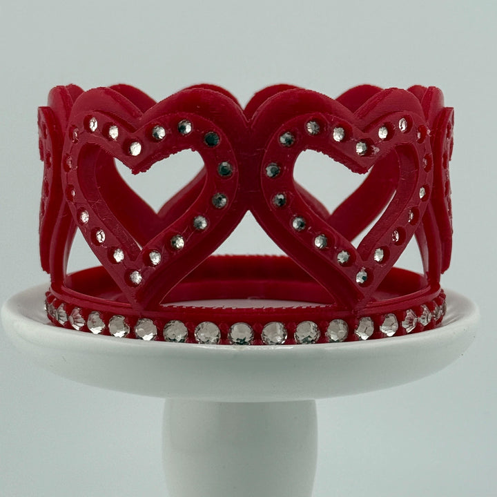 Rhinestone Valentine Heart Tumbler Boot, Red White, Protective Sleeve, HOT SELLER