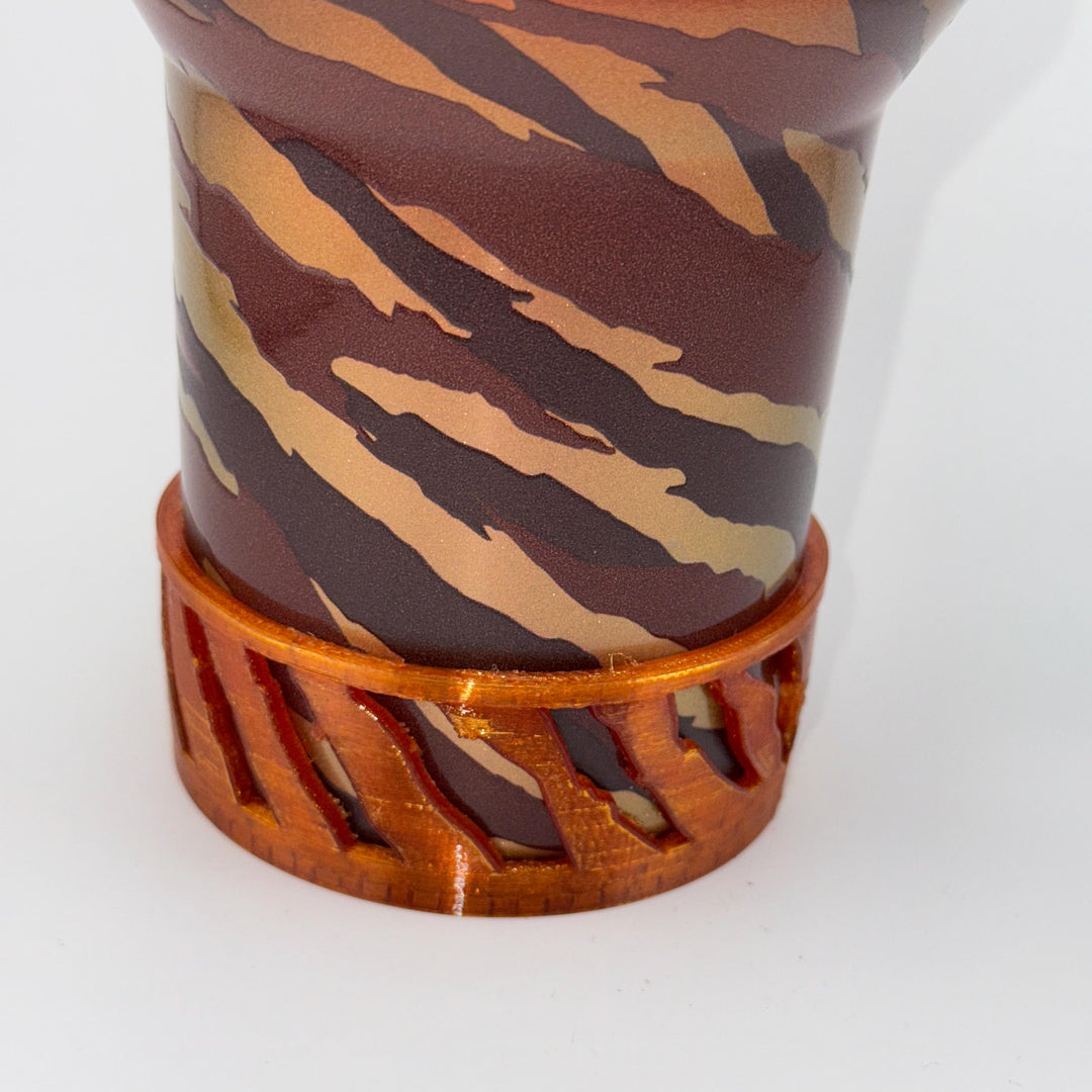 Tiger Stripe claw print Tumbler Boot, zebra stripe, fits your 40 oz Stanley Tumblers, Unique Gift, brown, copper caramel matching colors
