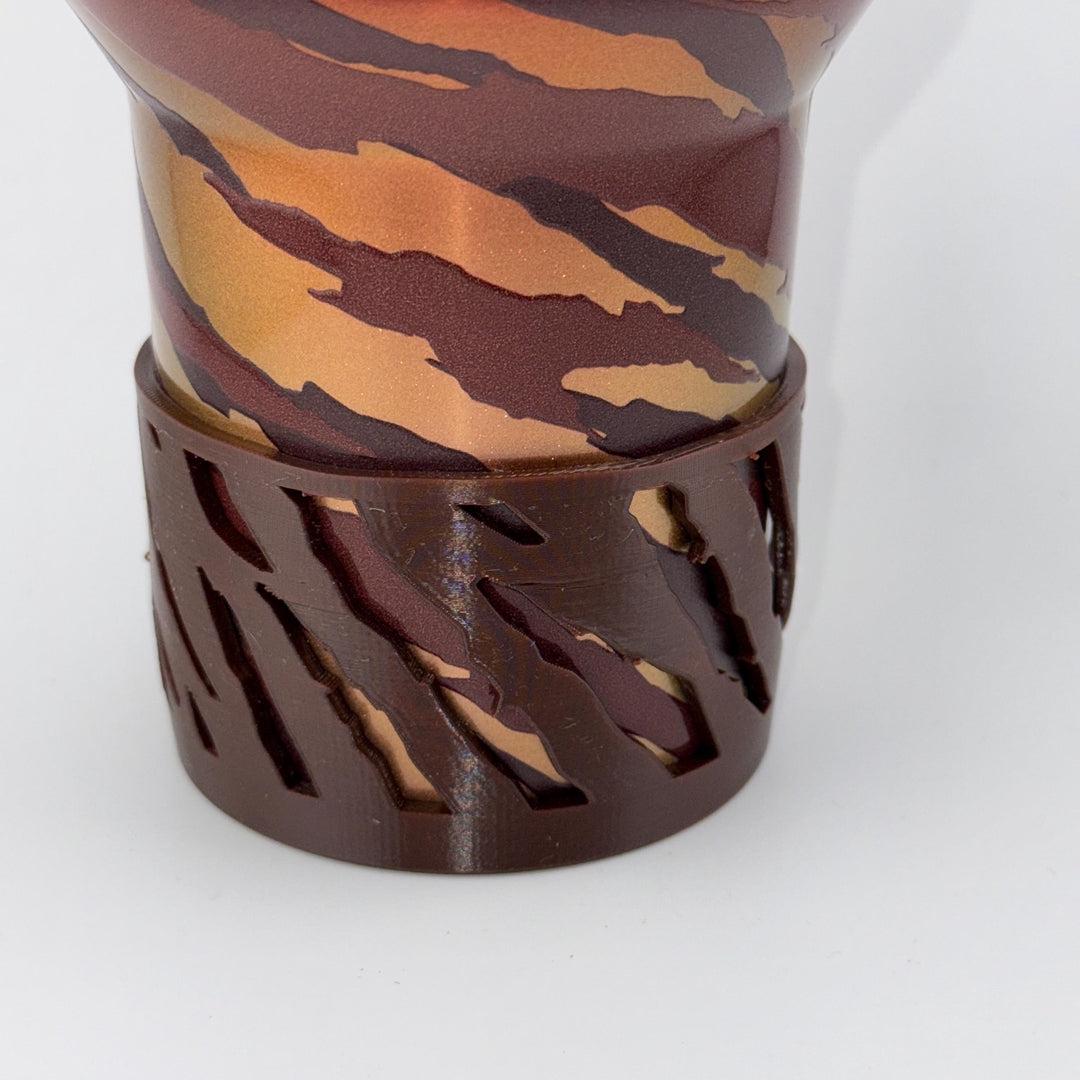 Tiger stripe Tumbler Boot Halo Choker, Rhinestone Tiger Topper, copper straw topper, fits your 40 oz Stanley, LIMITED SUPPLY