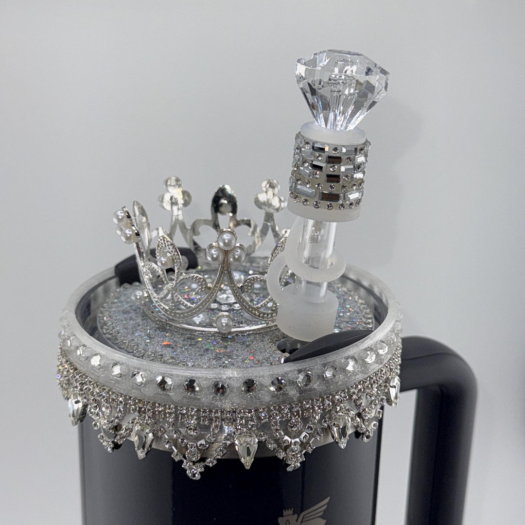 Fancy Rhinestone Diamond straw topper, straw cover emblished with rhinestones, straw cap, unique gift, custom colors