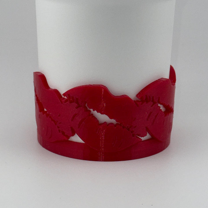 Valentine Lip Smack Tumbler Boot, Red Pink Lipstick, Protective Sleeve, HOT SELLER