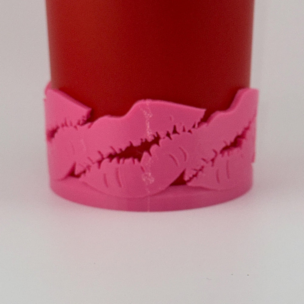 Valentine Lip Smack Tumbler Boot, Red Pink Lipstick, Protective Sleeve, HOT SELLER