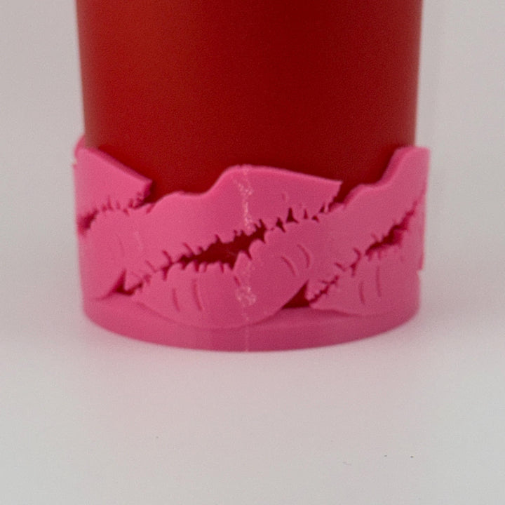 Valentine Lip Smack Tumbler Boot, Red Pink Lipstick, Protective Sleeve, HOT SELLER