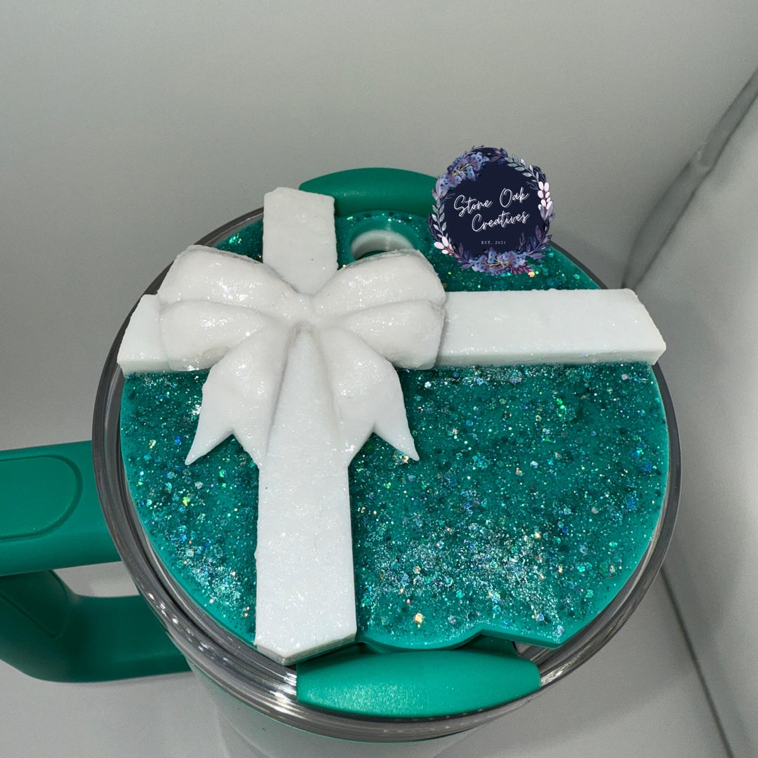 Mint Blue Rhinestone Royal Princess Accessory Collection for Stanley tumblers Princess Crown Topper Bling Bangle Band BEST SELLER