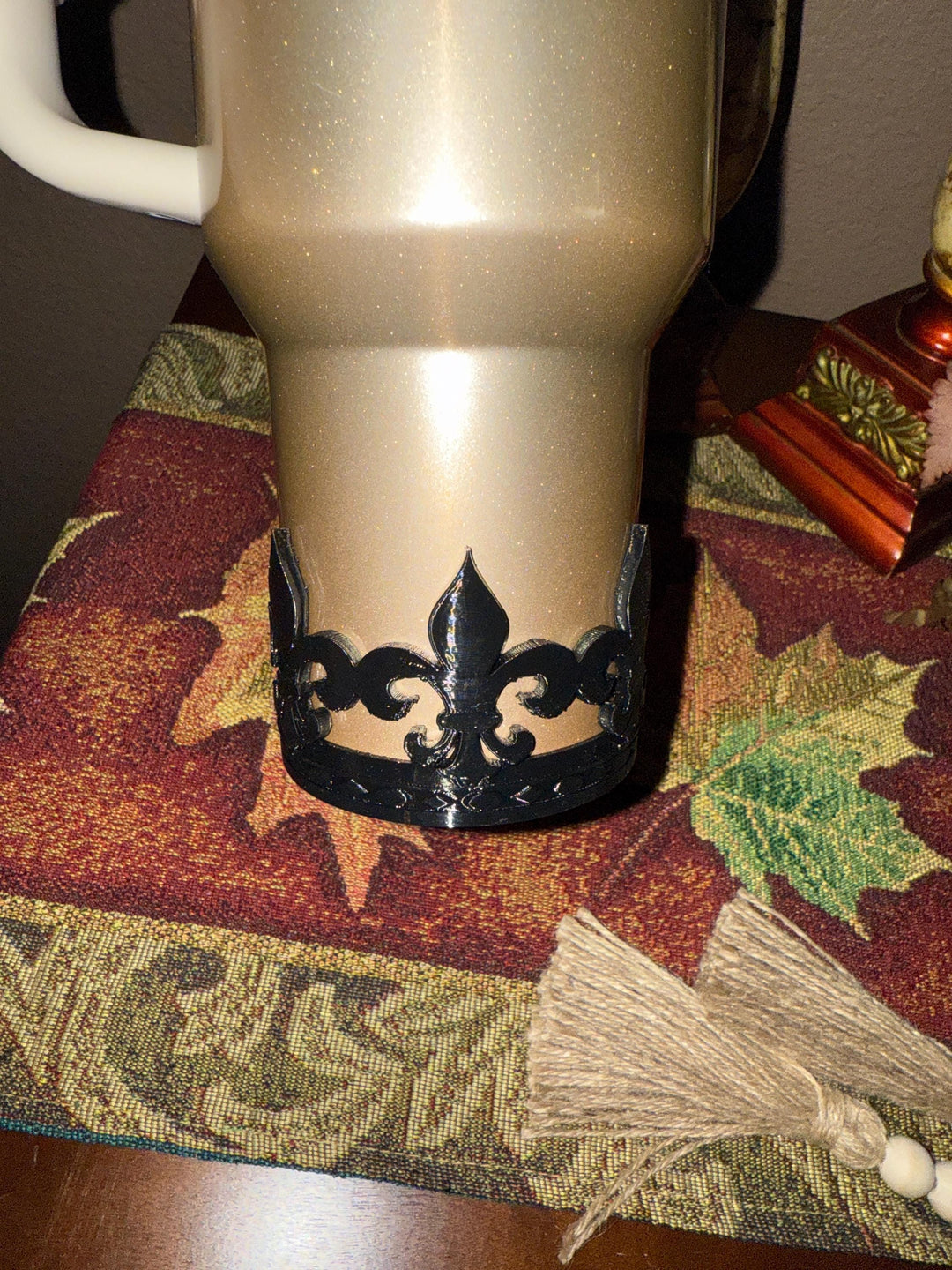 Fleur-de-lis Tumbler Boot, Tumbler Boot Sleeve, Mardi Gras Boot, fits your Stanley Tumblers, Unique Gift, multiple colors BEST SELLER