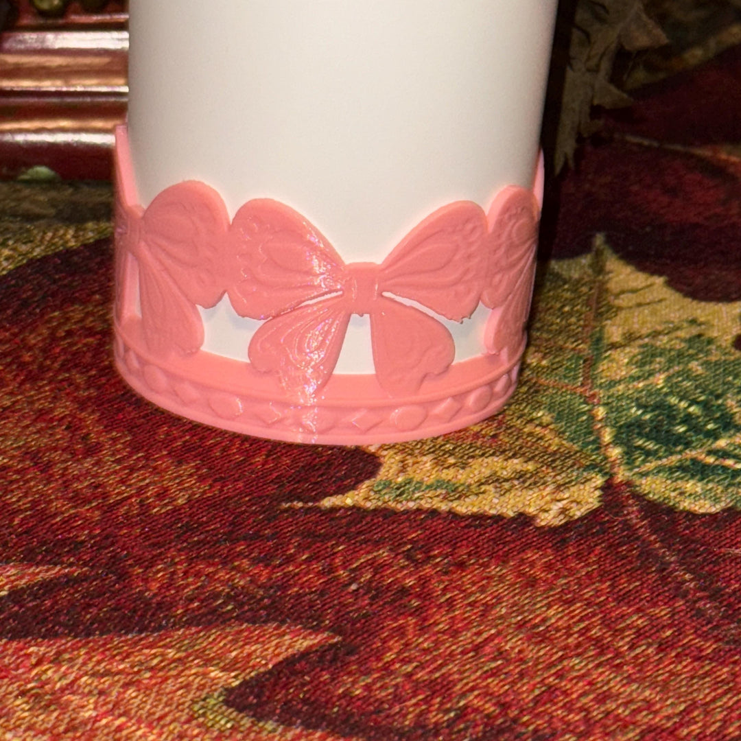 Detailed Ribbon Bow Tumbler Boot, Tumbler Boot Cup Sleeve, Princess Bow, Fit's Love Shack Fancy Stanley, Tumbler Accessories, BEST SELLER