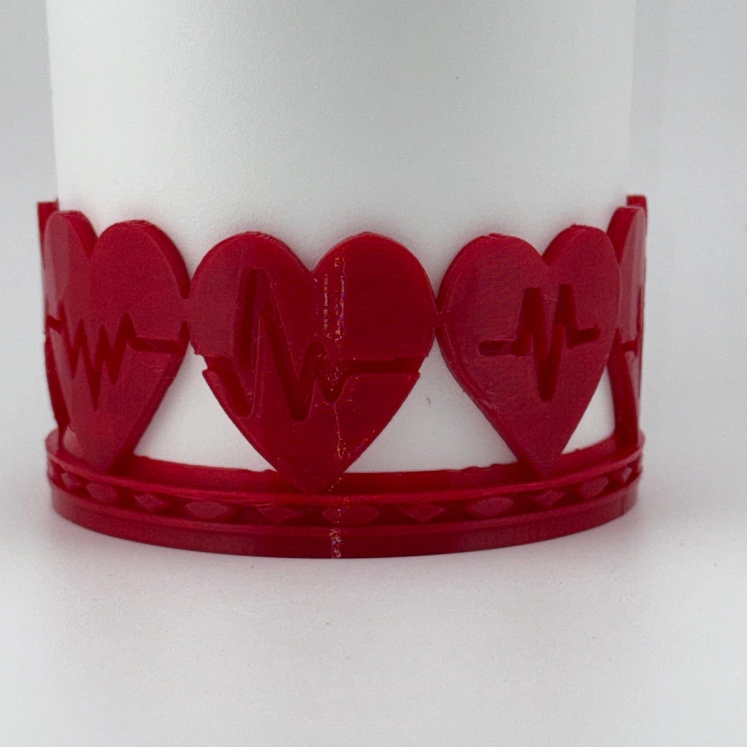 Valentine Heart Rythm Tumbler Boot, Red White Pink, Protective Sleeve, HOT SELLER