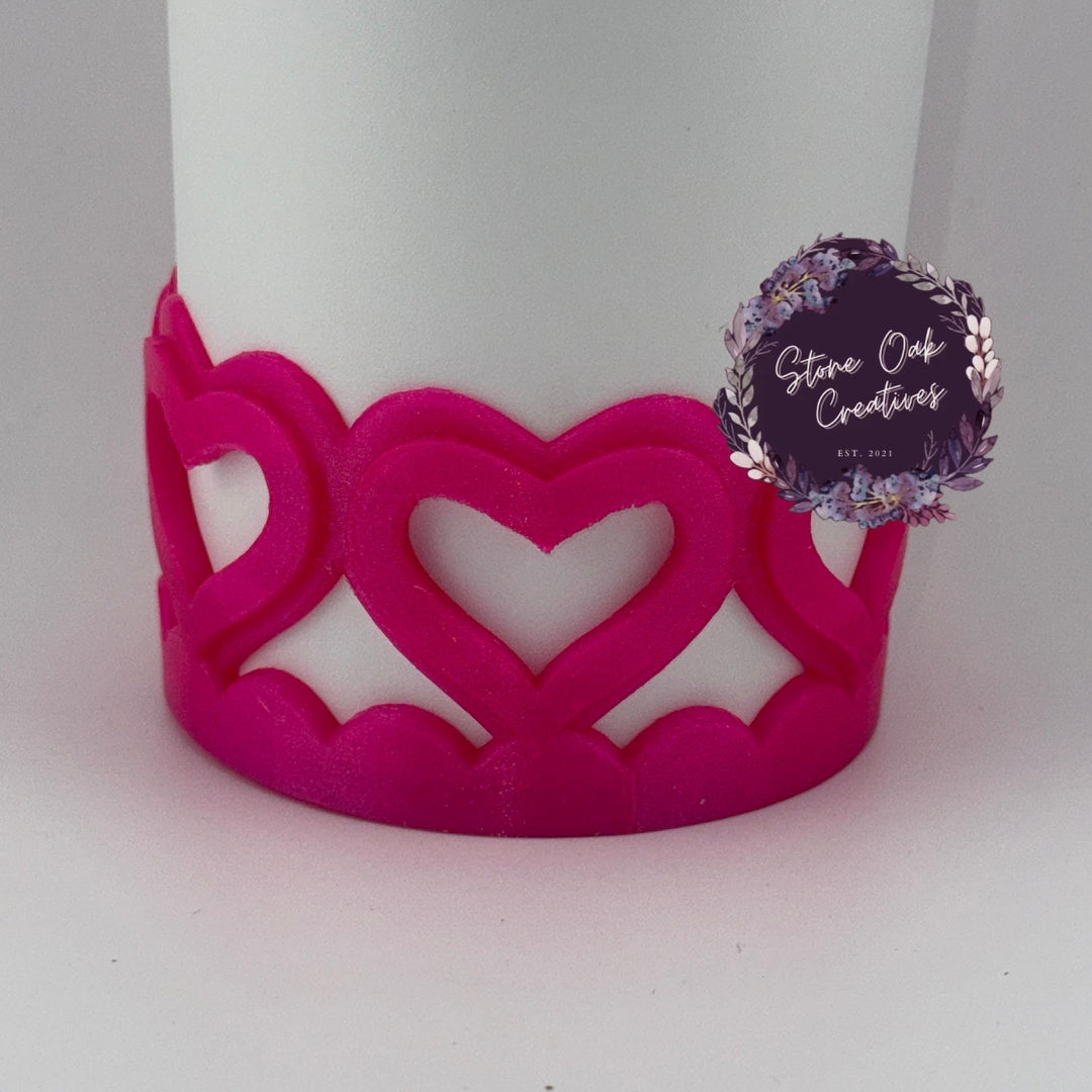 Valentine Heart Tumbler Boot, Red White Pink, Protective Sleeve, HOT SELLER