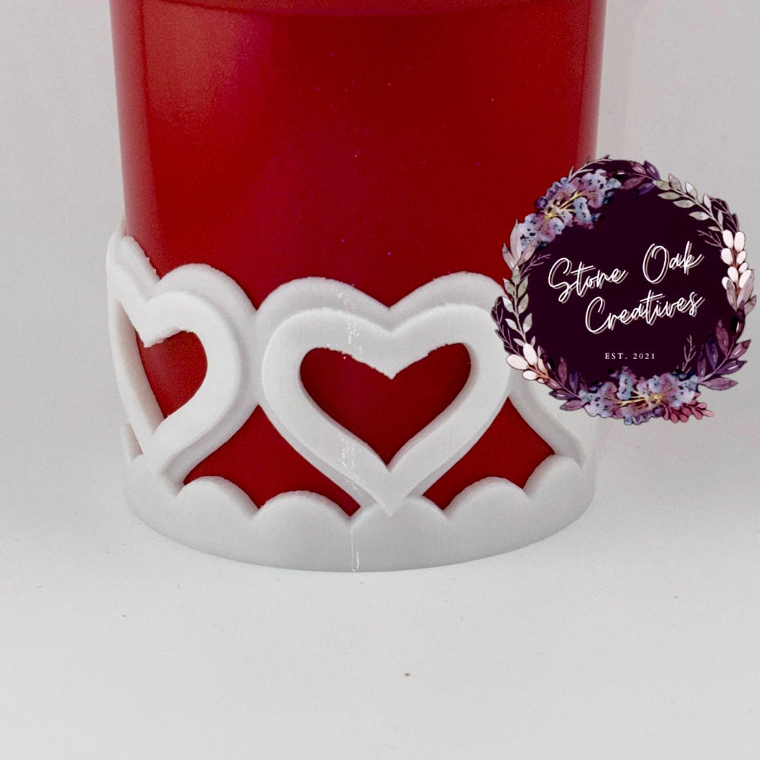 Valentine Heart Tumbler Boot, Red White Pink, for Stanley and other brands, Protective Sleeve, unique minimalist gift, hot seller