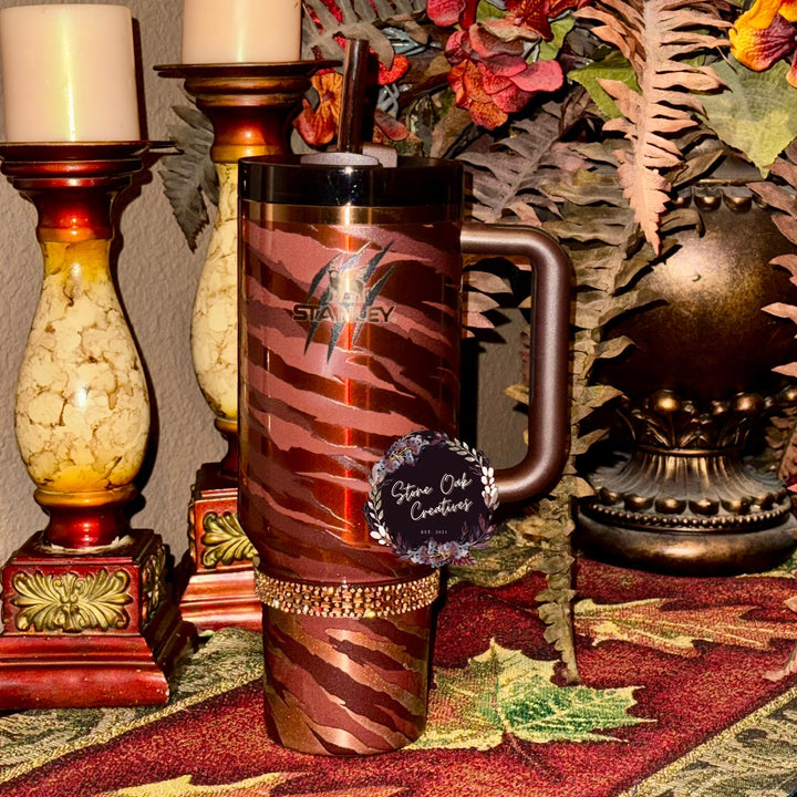 Copper Mini Fancy Bangle Band Royal Princess Accessory Collection for Stanley tumblers, accent jewelry goes great above bracelet stack