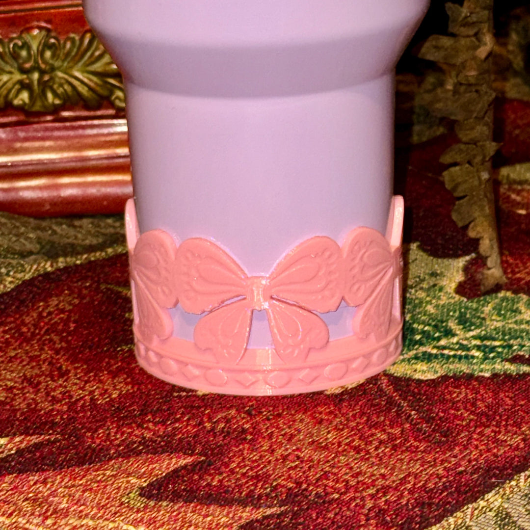 Detailed Ribbon Bow Tumbler Boot, Tumbler Boot Cup Sleeve, Princess Bow, Fit's Love Shack Fancy Stanley, Tumbler Accessories, BEST SELLER