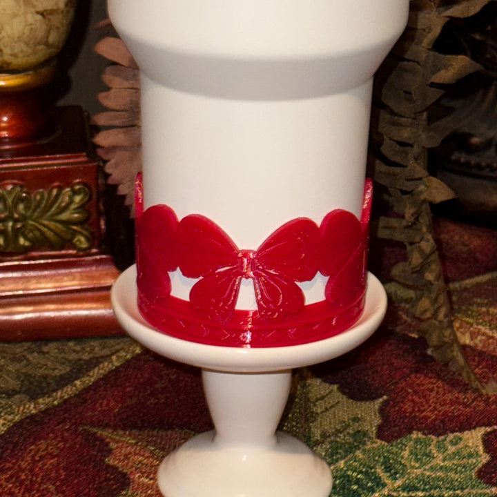 Detailed Ribbon Bow Tumbler Boot, Tumbler Boot Cup Sleeve, Princess Bow, Fit's Love Shack Fancy Stanley, Tumbler Accessories, BEST SELLER