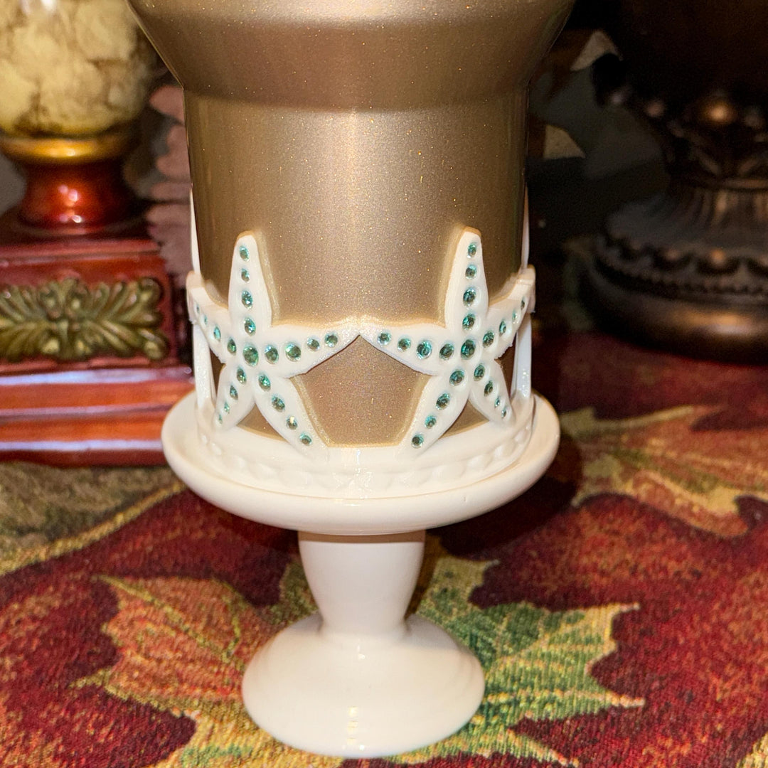 Beautiful Rhinestone Starfish Tumbler Boot, Cup Boot Sleeve, fits your Stanley and HydroJug Tumblers, Unique Gift for Summer, Customize