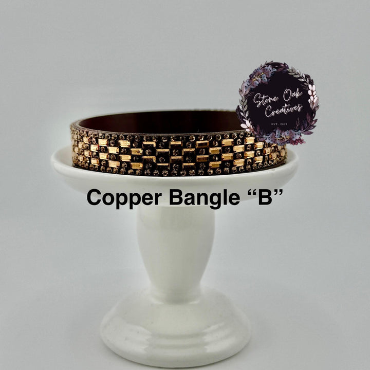 Copper Mini Fancy Bangle Band Royal Princess Accessory Collection for Stanley tumblers, accent jewelry goes great above bracelet stack