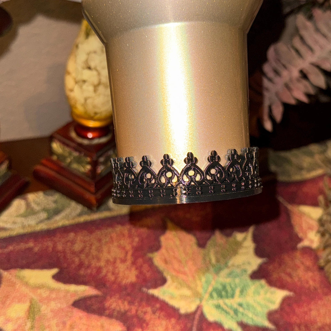 Fancy Mini Black Crown Tumbler Boot, Tumbler Boot Sleeve, fits your Stanley Tumblers, Unique Gift