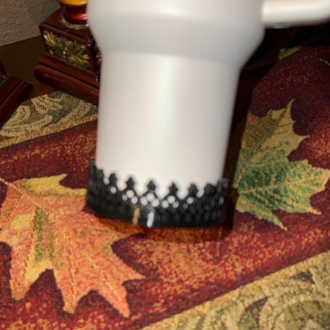 Fancy Mini Black Crown Tumbler Boot, Tumbler Boot Sleeve, fits your Stanley Tumblers, Unique Gift