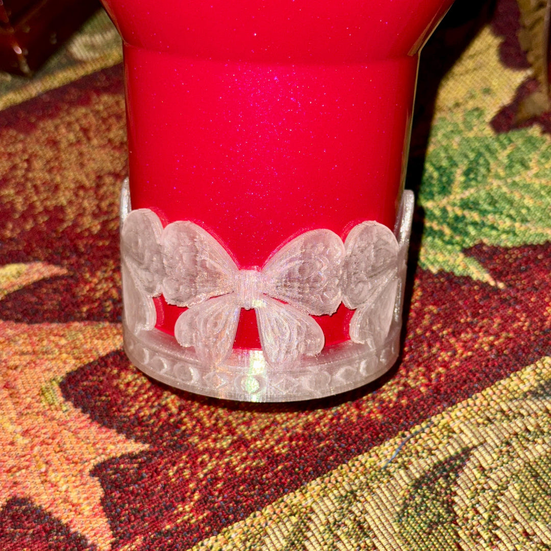 Detailed Ribbon Bow Tumbler Boot, Tumbler Boot Cup Sleeve, Princess Bow, Fit's Love Shack Fancy Stanley, Tumbler Accessories, BEST SELLER