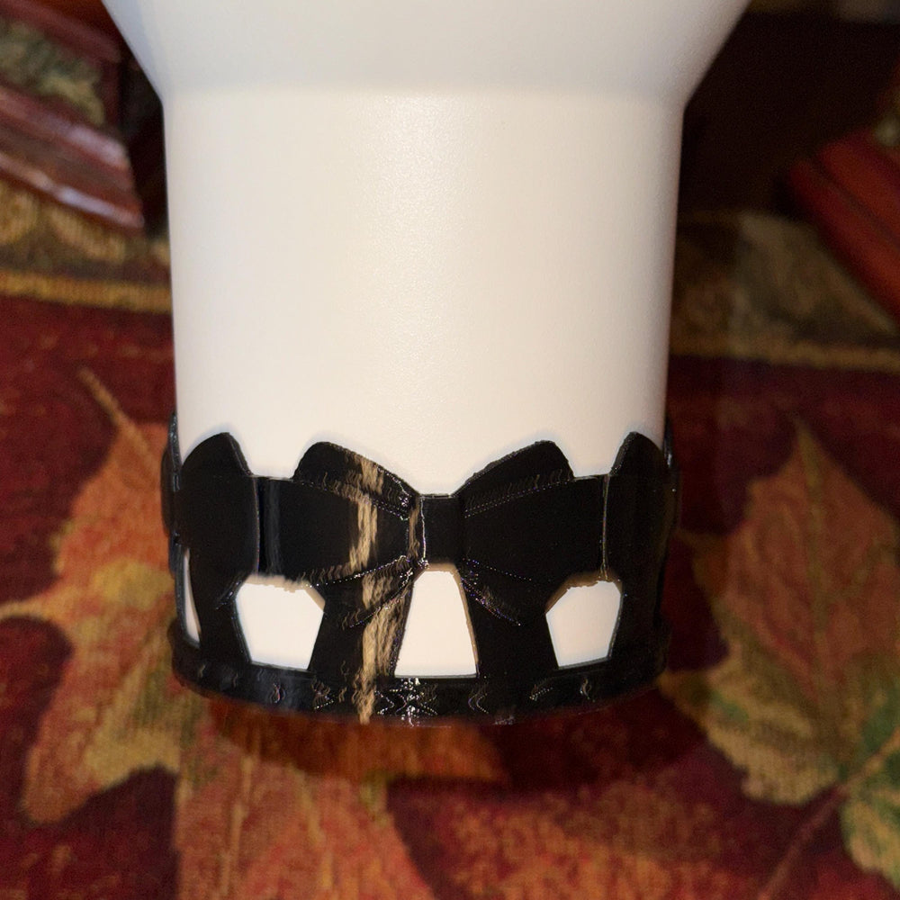 Black Coquette Bow Tumbler Boot, Shimmery Stylish Sleeve, Princess Queen, Fits Stanley Meoky, Simple Modern, Owala, Protective Sleeve
