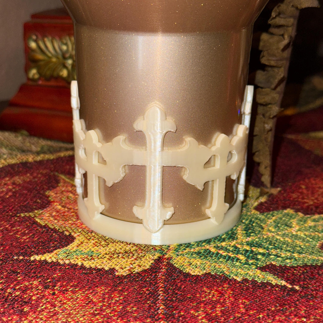 Beautiful Religious Cross Tumbler Boot, Christian cup Boot Sleeve, fits your Stanley Tumblers, Unique Gift for Easter