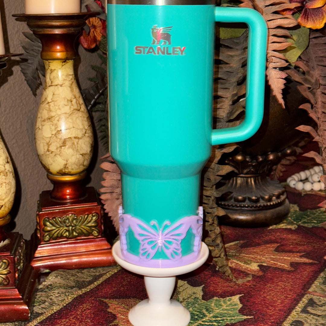 Beautiful Butterfly Tumbler Boot, Tumbler Boot Sleeve, fits your Stanley Tumblers, Unique Gift for Spring