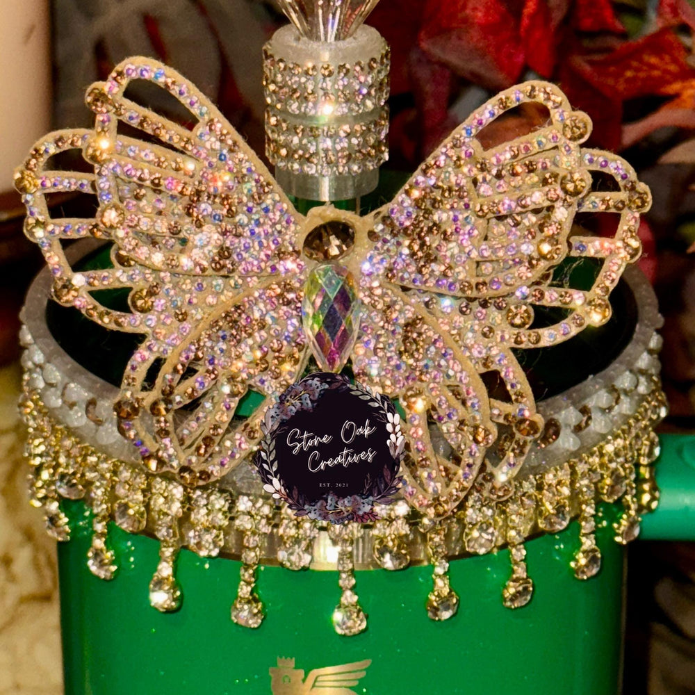 Gold Fancy Rhinestone Royal Princess Accessory for Stanley tumblers BEST SELLER Crown Topper, Royal Queen Halo Bling Bangle Band Boot Straw