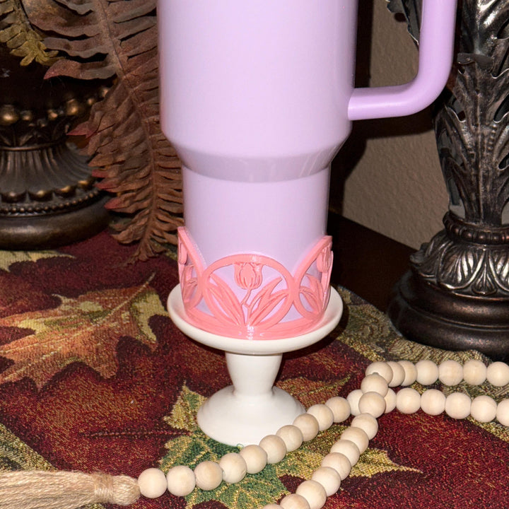 Beautiful Spring Tulip Tumbler Boot, Tumbler Boot Sleeve, fits your Stanley Tumblers, Unique Gift for Spring Easter