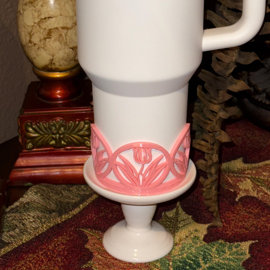 Beautiful Spring Tulip Tumbler Boot, Tumbler Boot Sleeve, fits your Stanley Tumblers, Unique Gift for Spring Easter