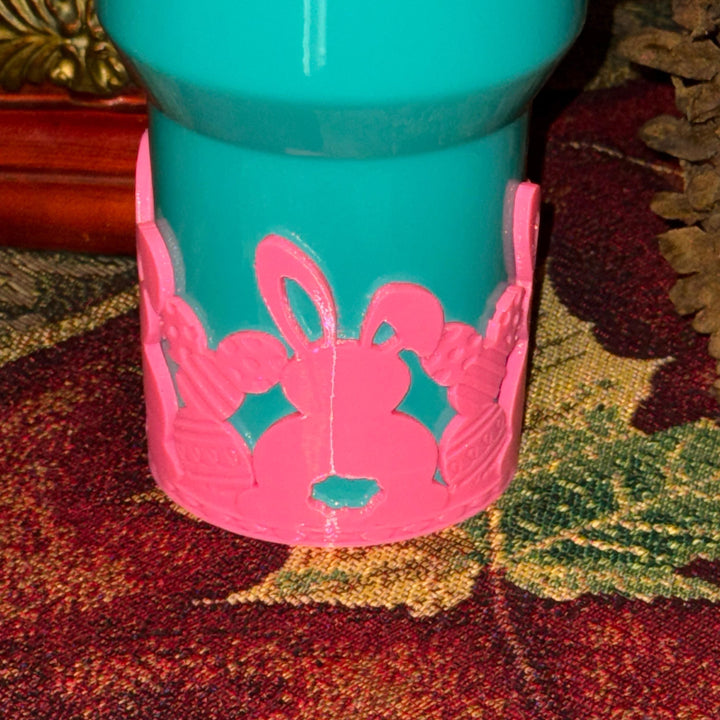 Easter Bunny Tumbler Boot, Tumbler Boot Sleeve, Pastel Easter Bunnies Spring, Fit's Stanley Tumblers, Protective Sleeve