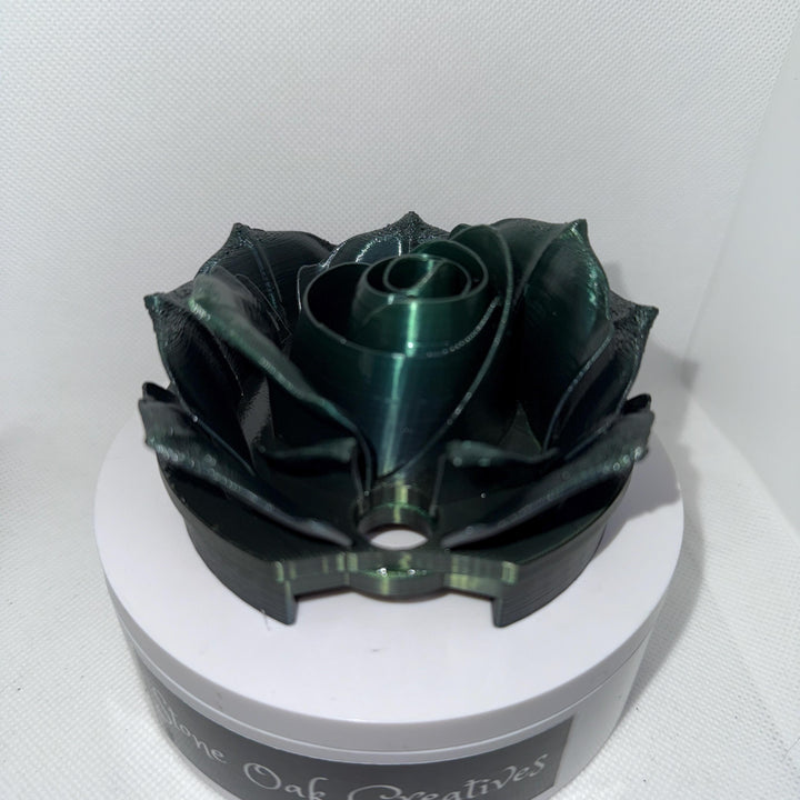 Dark Green Fancy Rose tumbler topper, fits your Stanley Tumbler, HOT SELLER