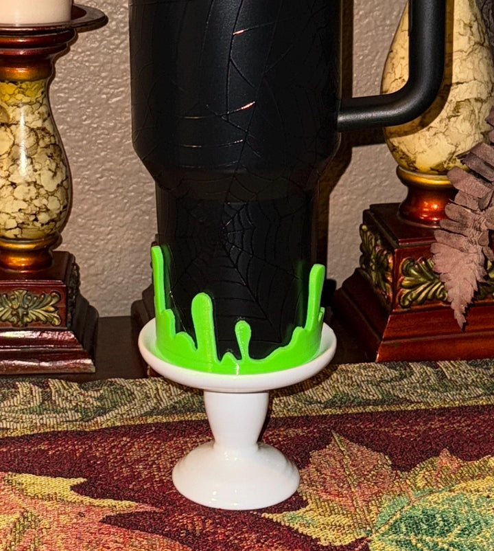 Slime drips Lid Halo Bangle and Boot for Stanley tumblers, Neon Lime Green, Tumbler Sleeves, BEST SELLER