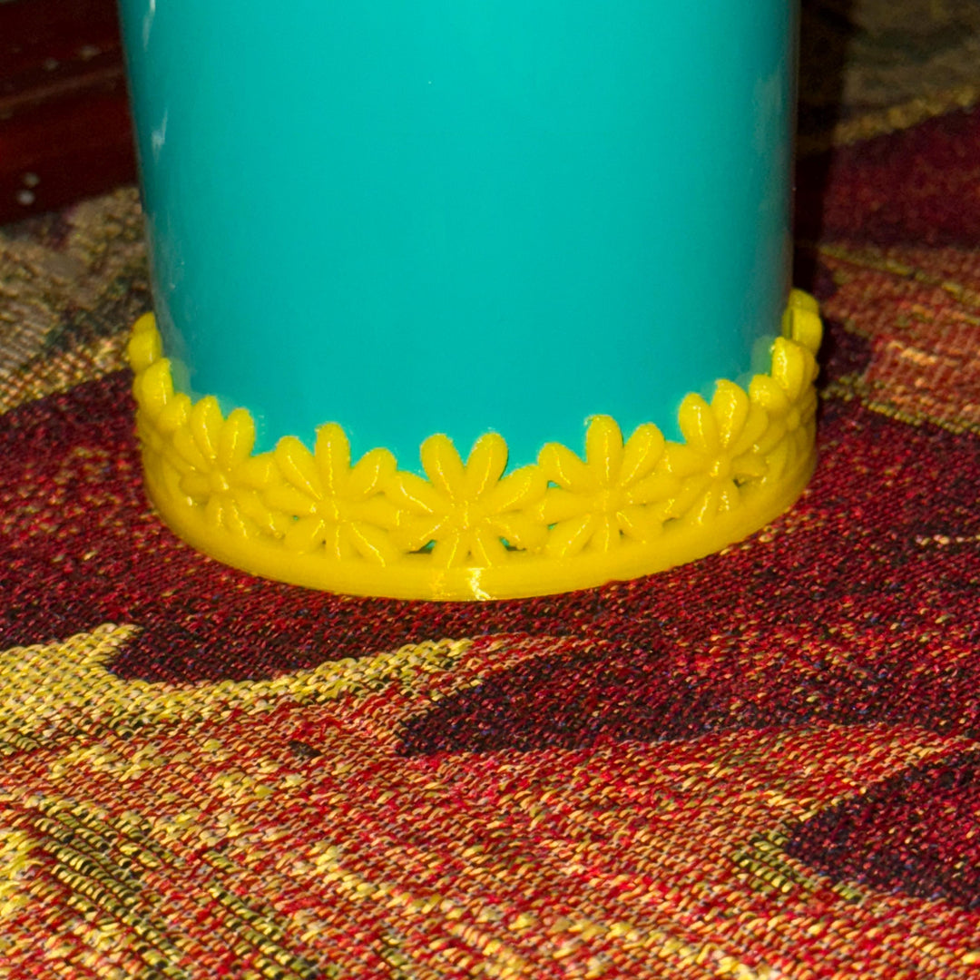 Yellow Spring Floral Daisy Tumbler Accessories for Stanley tumblers, Halo Lid Band Bangle Boot Rose Peony Lid Flower Topper, Unique Gift