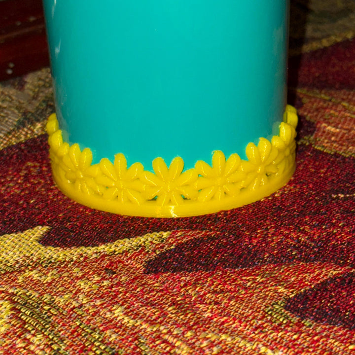 Yellow Spring Floral Daisy Tumbler Accessories for Stanley tumblers, Halo Lid Band Bangle Boot Rose Peony Lid Flower Topper, Unique Gift