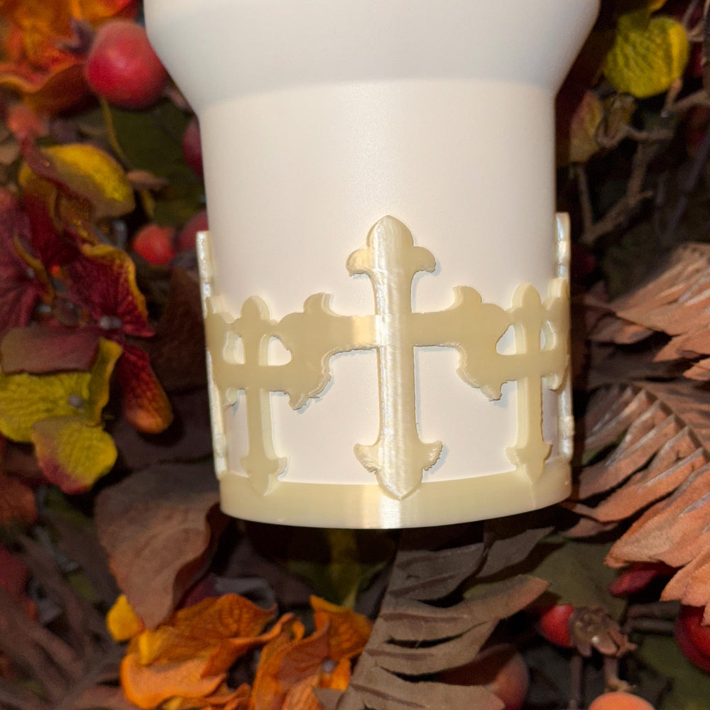 Beautiful Religious Cross Tumbler Boot, Christian cup Boot Sleeve, fits your Stanley Tumblers, Unique Gift for Easter