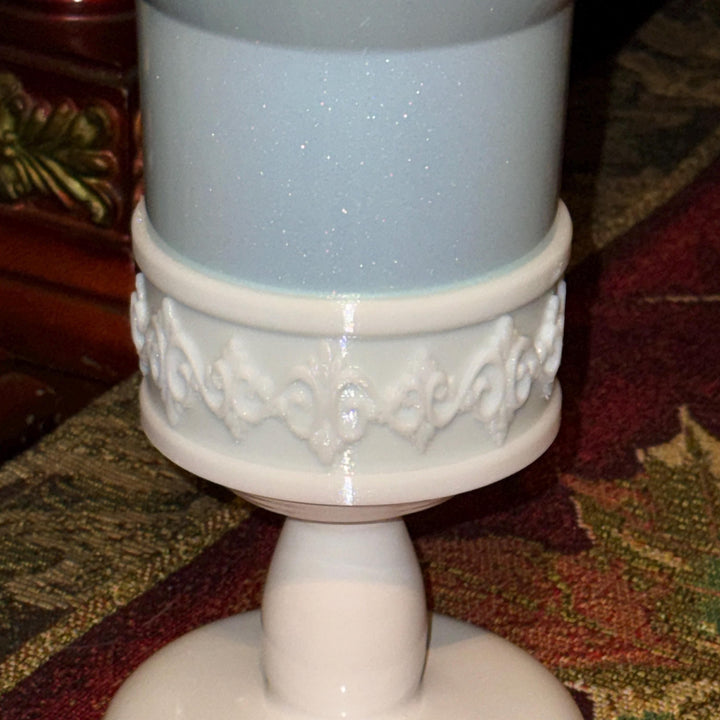 White Scroll Fancy Tumbler Boot Halo Accessory Collection for Stanley tumblers, Bangle Straw Topper