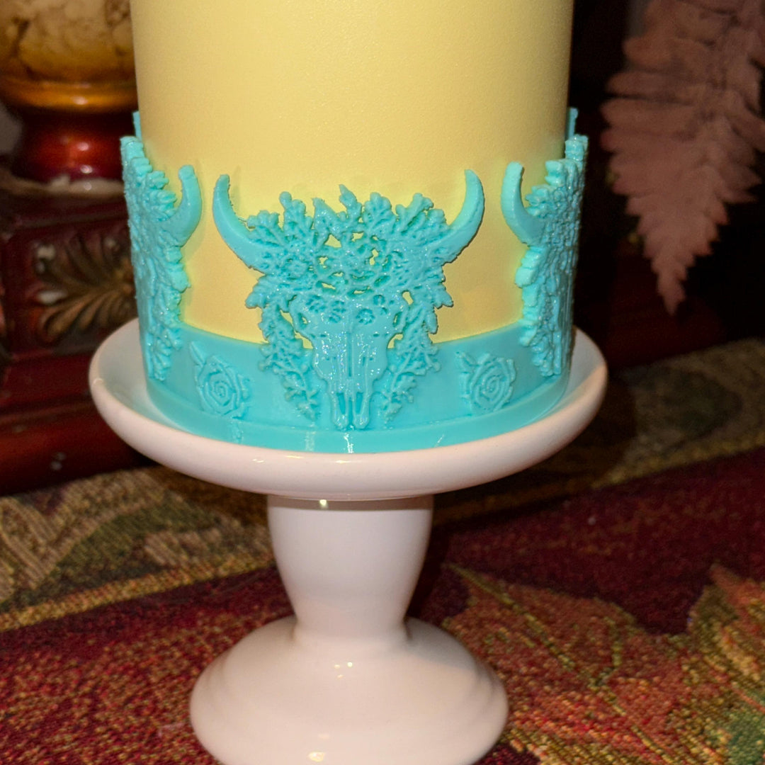 Bull Horns with Flowers Tumbler Boot, Rodeo Cup Sleeve, fits your Stanley Tumblers, Unique Gift