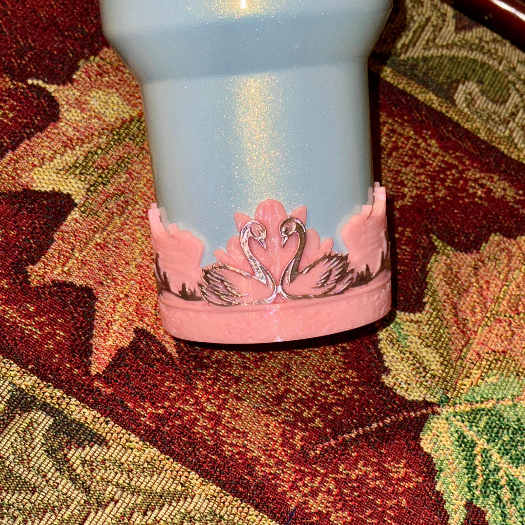 Beautiful Swan Tumbler Boot, Tumbler Boot Sleeve, fits your Stanley Tumblers, Unique Gift for Spring, 20 oz 30 oz 40 oz
