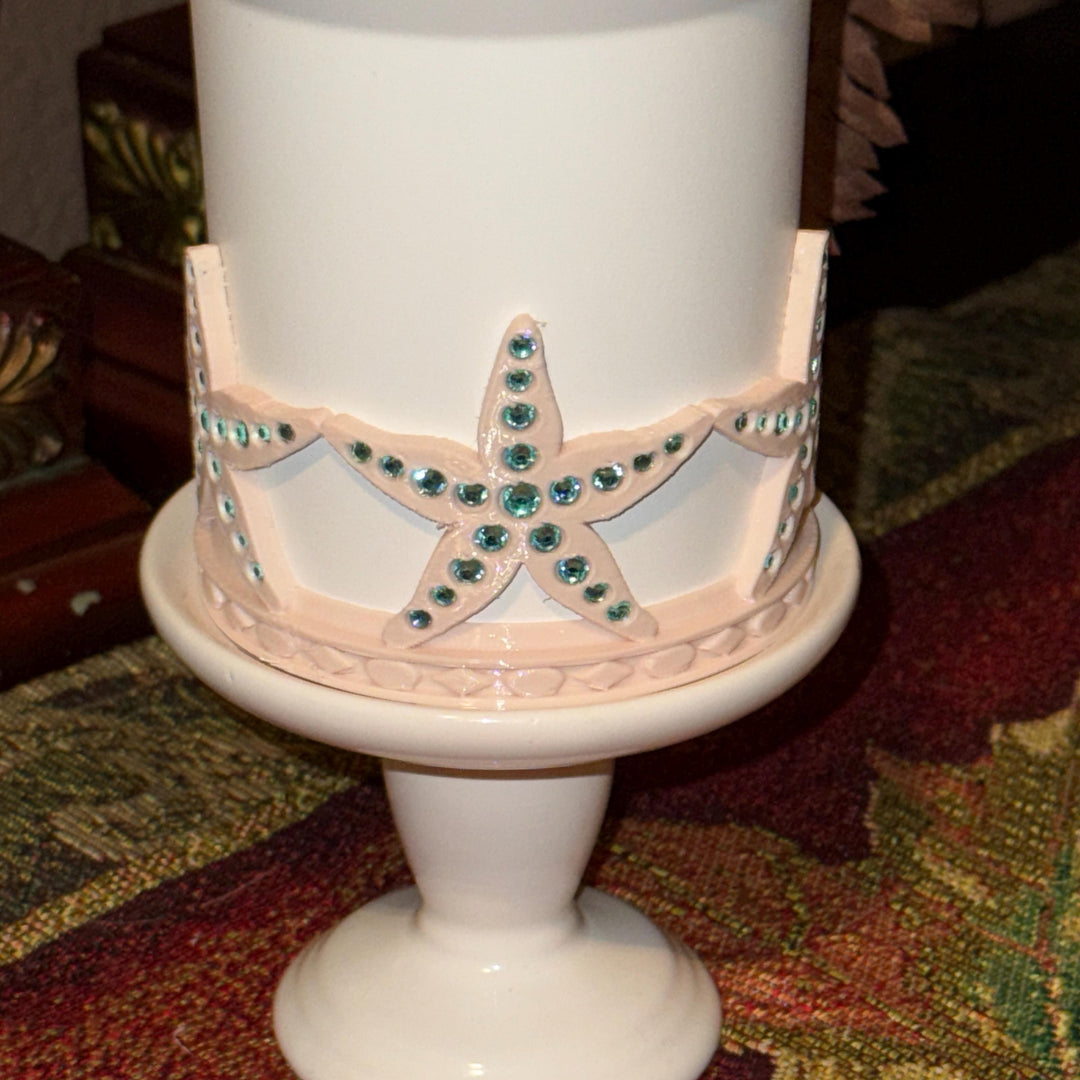 Beautiful Rhinestone Starfish Tumbler Boot, Cup Boot Sleeve, fits your Stanley and HydroJug Tumblers, Unique Gift for Summer, Customize