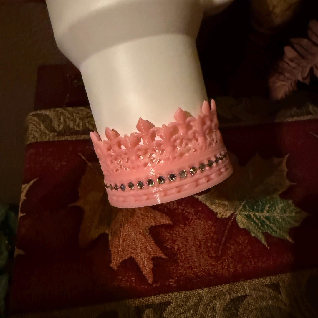 Pink Rhinestone Queen Crown Tumbler Boot, Tumbler Boot Sleeve, Princess Crown Boot, fits your Stanley Tumblers, multiple colors BEST SELLER