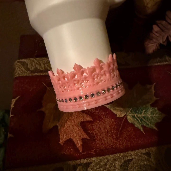 Pink Rhinestone Queen Crown Tumbler Boot, Tumbler Boot Sleeve, Princess Crown Boot, fits your Stanley Tumblers, multiple colors BEST SELLER