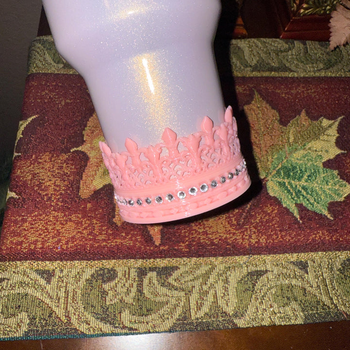 Pink Rhinestone Queen Crown Tumbler Boot, Tumbler Boot Sleeve, Princess Crown Boot, fits your Stanley Tumblers, multiple colors BEST SELLER