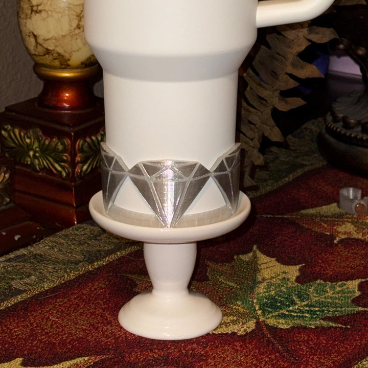 Fancy Diamond Embossed Princess Tumbler Boot, straw topper, Cup Sleeve, fits Stanley Tumblers, Unique Bride Gift